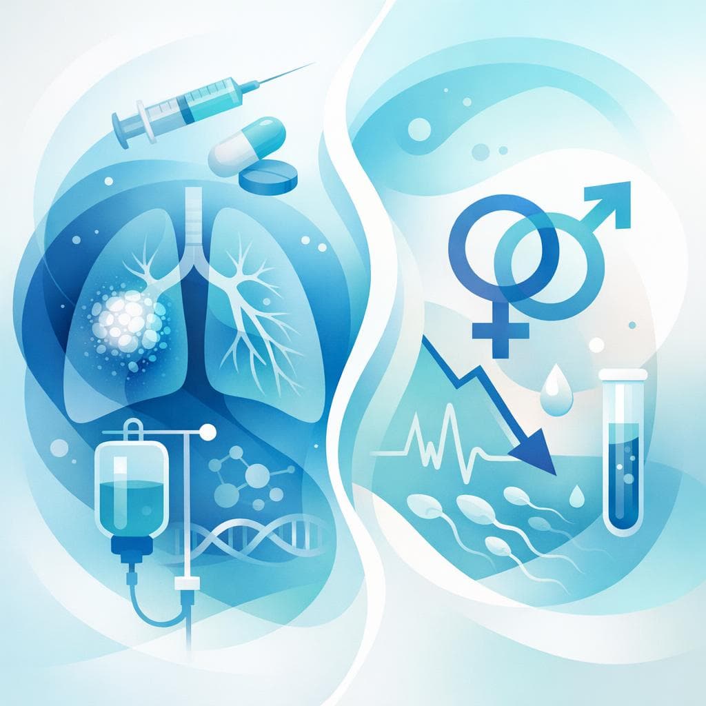 Medical illustration for 肺がん治療で性欲低下はよくある?対処法まとめ - Persly Health Information