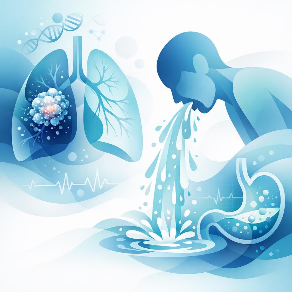 Medical illustration for 폐암에서 구토는 흔한가요? 원인과 관리 방법 - Persly Health Information