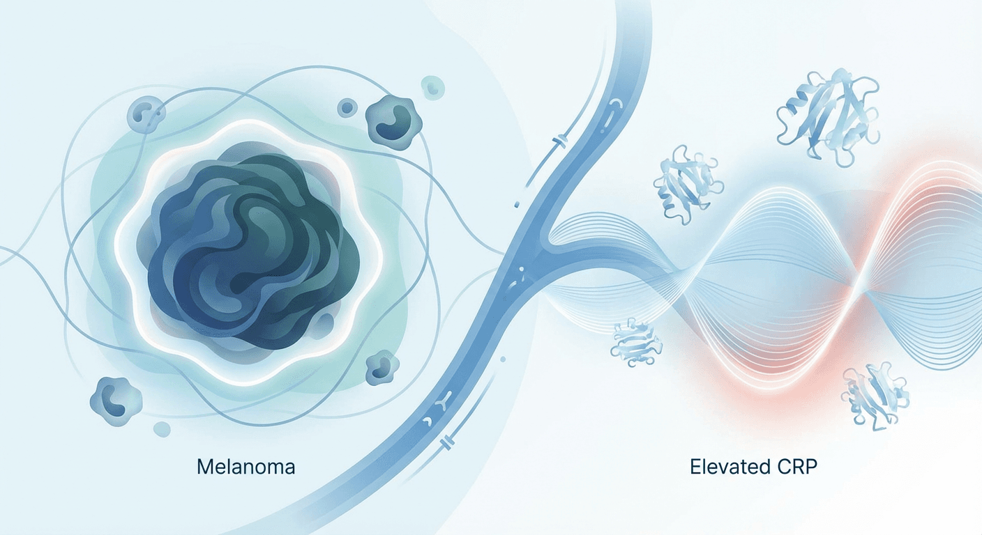 Medical illustration for Elevated CRP in Melanoma: What It Means - Persly Health Information