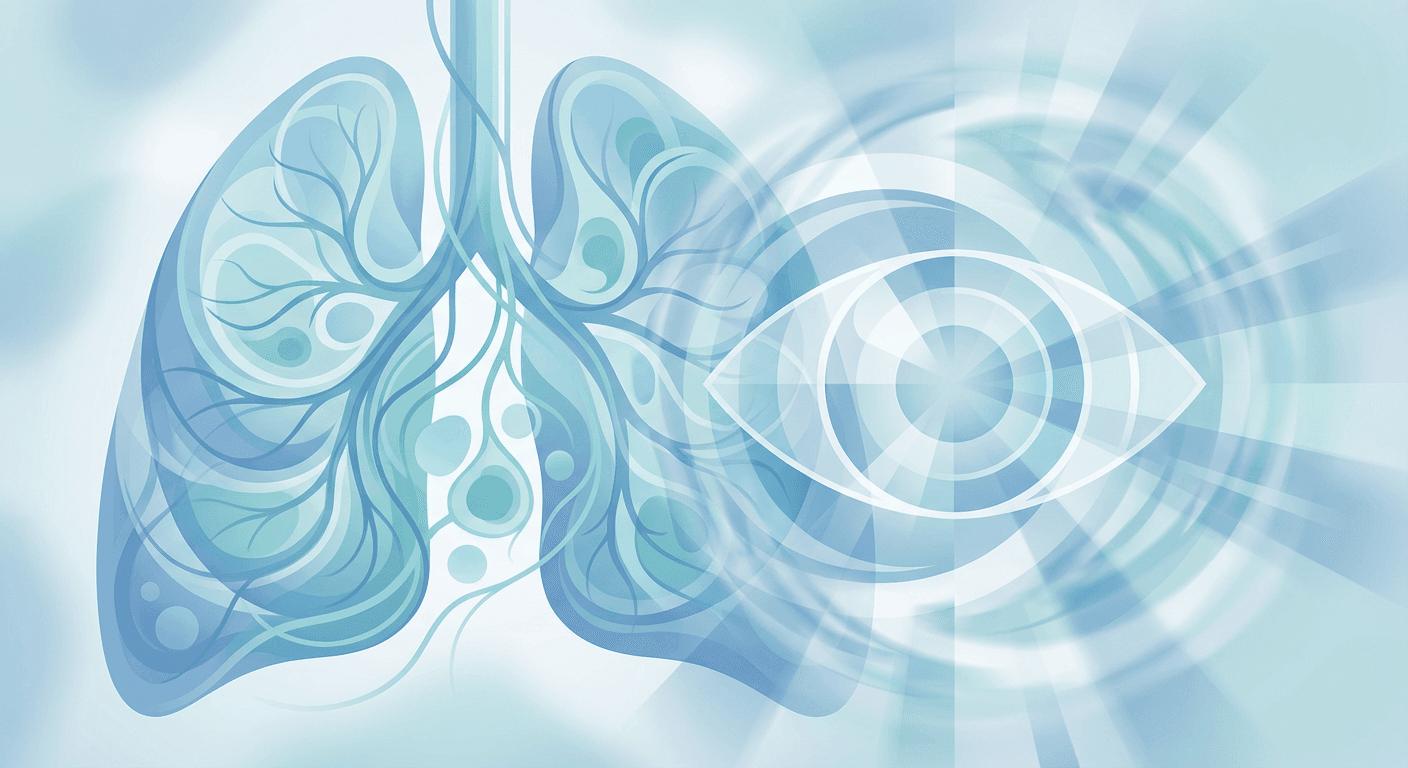 Medical illustration for WHO 자료 기반 | 악성 중피종에서 시야 흐림이나 복시 같은 시력 문제가 발생할 수 있다면, 어떤 증상 양상과 원인이 관련되나요? - Persly Health Information