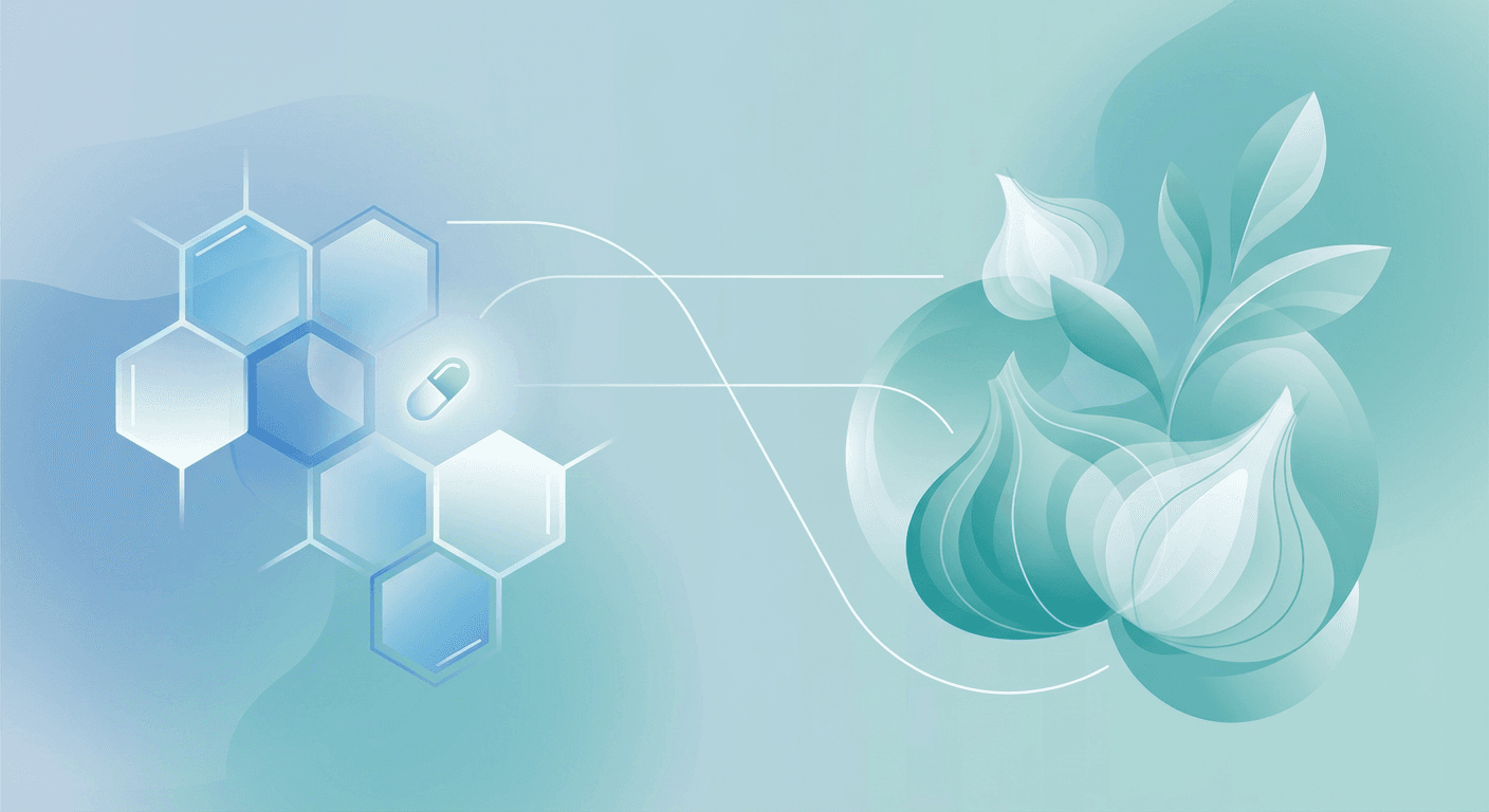 Medical illustration for 메트포르민을 복용 중인데 마늘이나 마늘 보충제를 함께 먹으면 약물 상호작용이나 저혈당 위험이 커진다는 주장이 사실인가요? - Persly Health Information