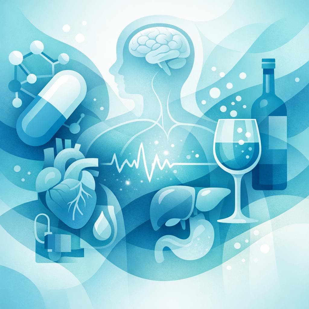 Medical illustration for Based on NIH | Can I drink alcohol after taking metoprolol, and how long should I wait before having a drink? - Persly Health Information