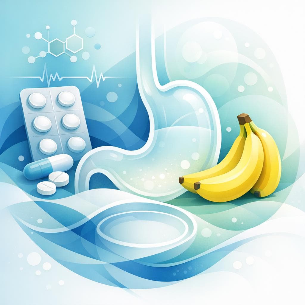 Medical illustration for Based on PubMed | I heard you shouldn’t eat bananas or take metoprolol on an empty stomach—is that true? - Persly Health Information