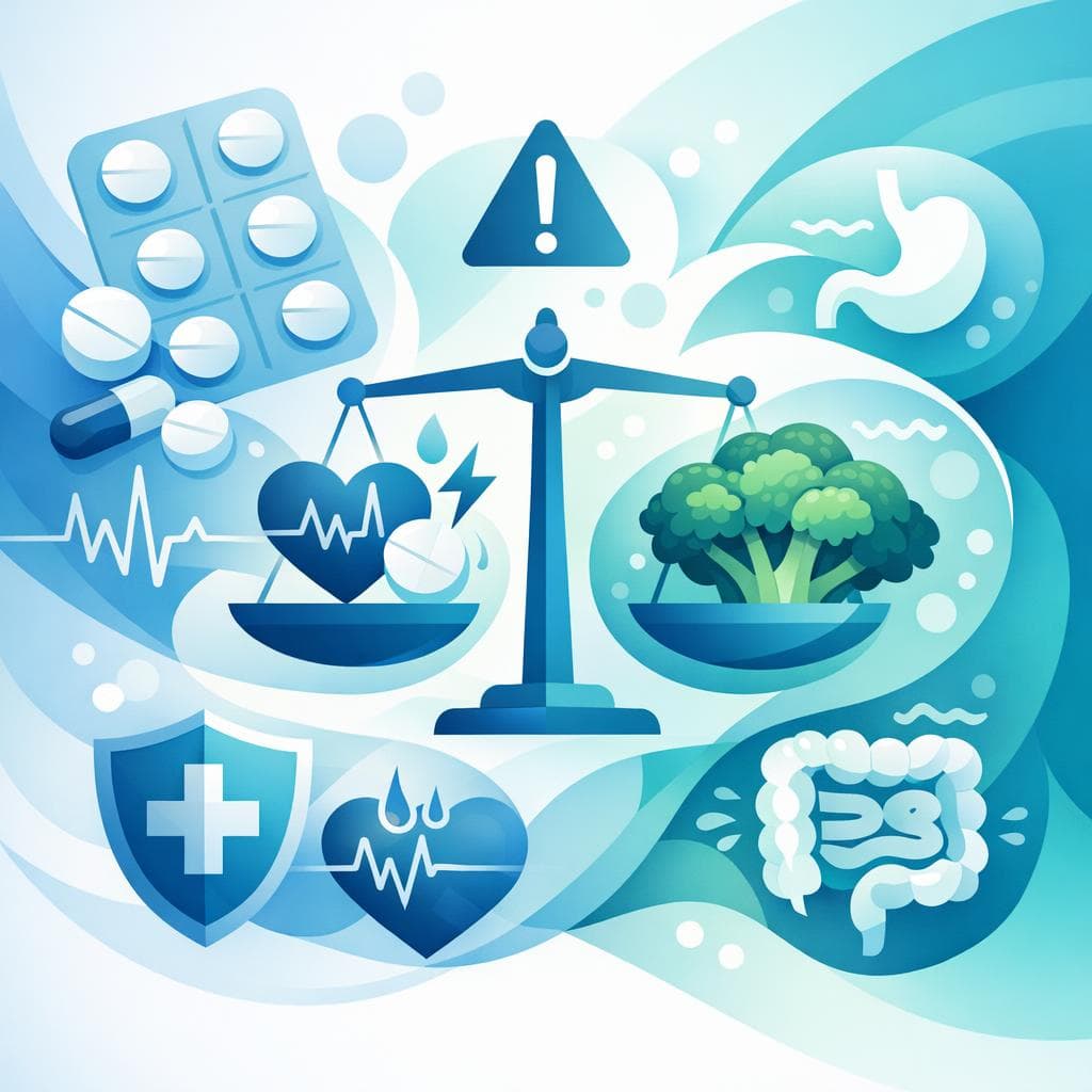 Medical illustration for Based on PubMed | Does eating broccoli increase the risk of side effects when taking metoprolol? - Persly Health Information