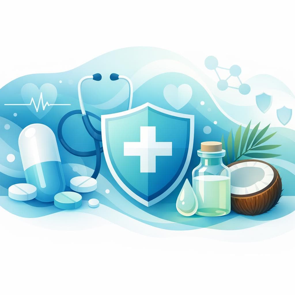 Medical illustration for 미국 NIH 자료 기반 | 메토프로롤을 복용 중인데 코코넛 오일을 매일 섭취해도 안전하며 약물 상호작용이나 혈압·심박수에 영향을 주지 않는 것이 사실인가요? - Persly Health Information