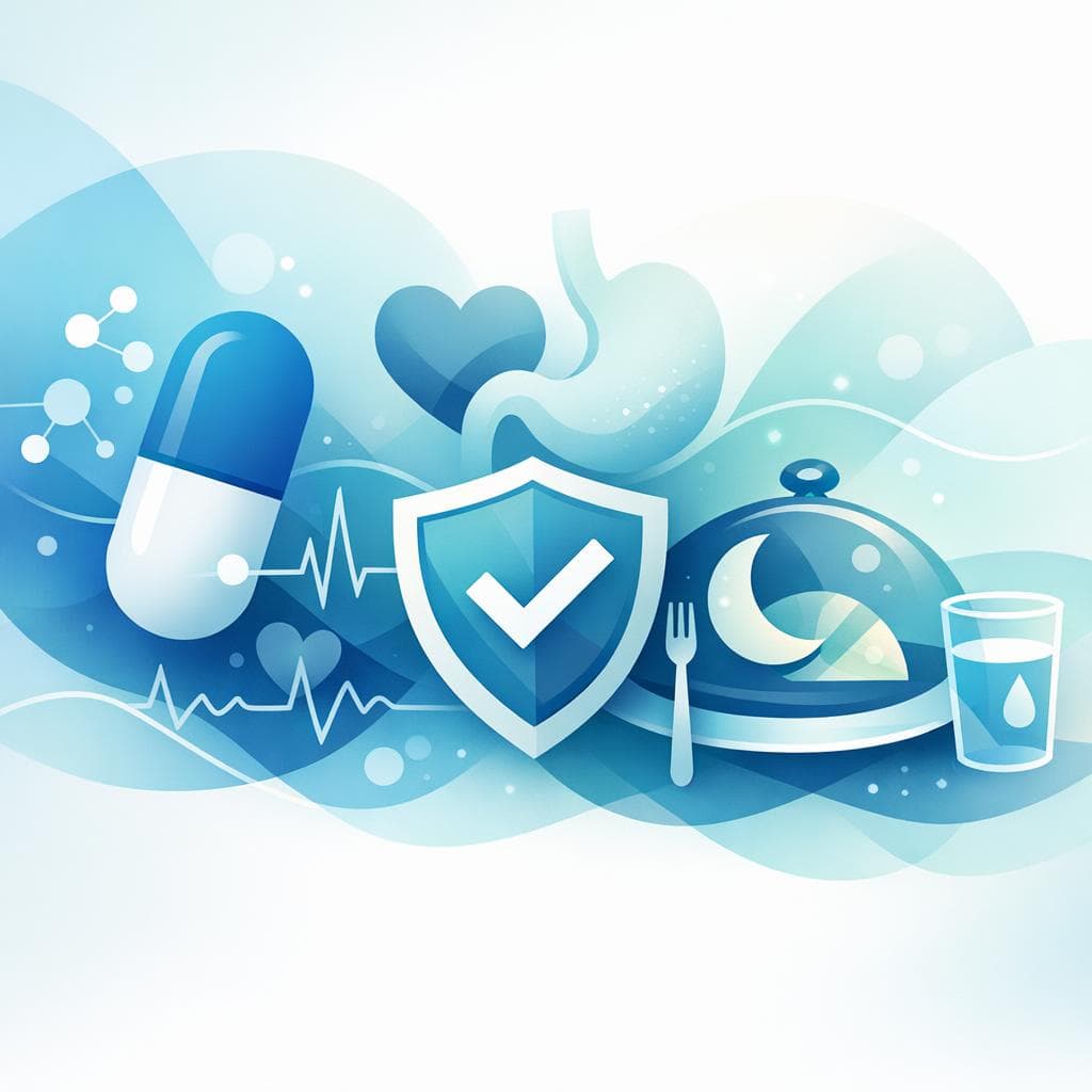 Medical illustration for Based on NIH | Is it safe to take metoprolol while fasting (e.g., during Ramadan or intermittent fasting), and do I need to adjust the dose or timing to avoid low blood pressure or bradycardia? - Persly Health Information