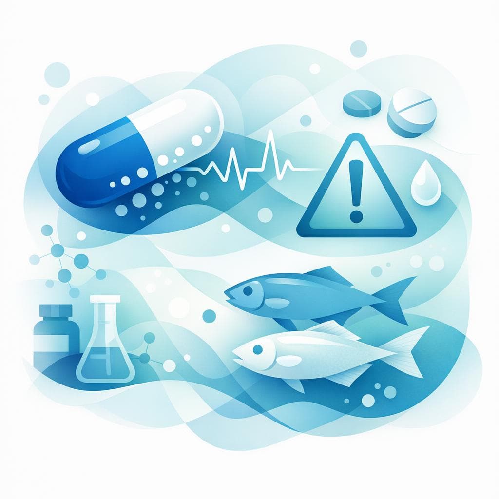 Medical illustration for Basado en NIH de EE.UU. | ¿Es cierto que tomar suplementos de aceite de pescado requiere precaución o ajustar la dosis al usar metoprolol? - Persly Health Information