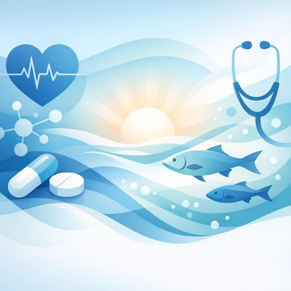 Medical illustration for 미국 NIH 자료 기반 | 메토프로롤을 복용 중인데 아침에 생선을 먹으면 약효나 안전성에 영향을 줄 수 있나요? - Persly Health Information