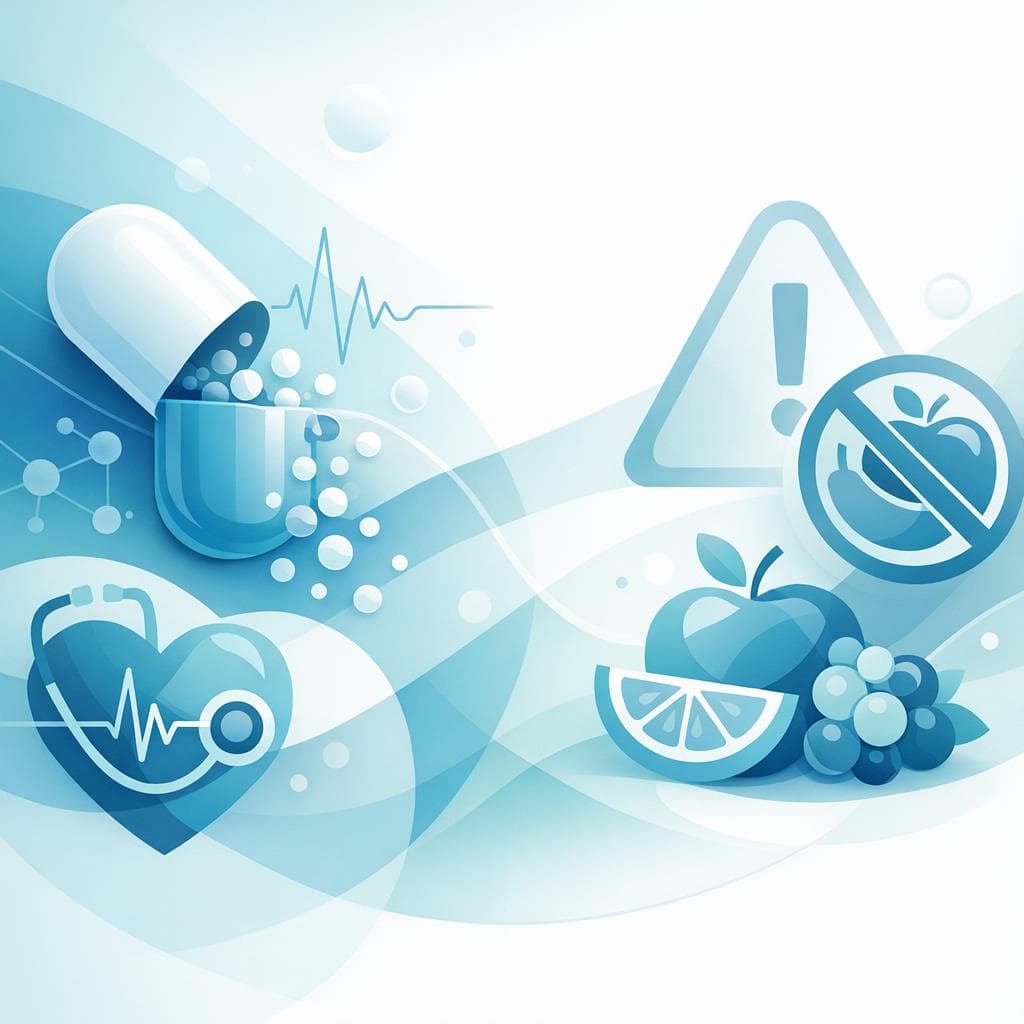 Medical illustration for Basado en PubMed | ¿Debo evitar la toronja o su jugo al tomar metoprolol, o ajustar la dosis por posibles interacciones? - Persly Health Information