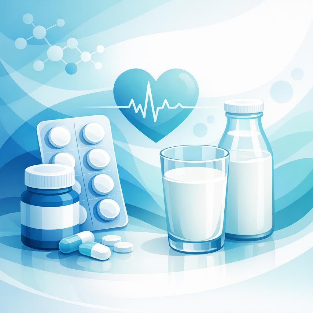 Medical illustration for Based on PubMed | Can I drink milk right before taking metoprolol, or will it interfere with the medication’s absorption or effectiveness? - Persly Health Information