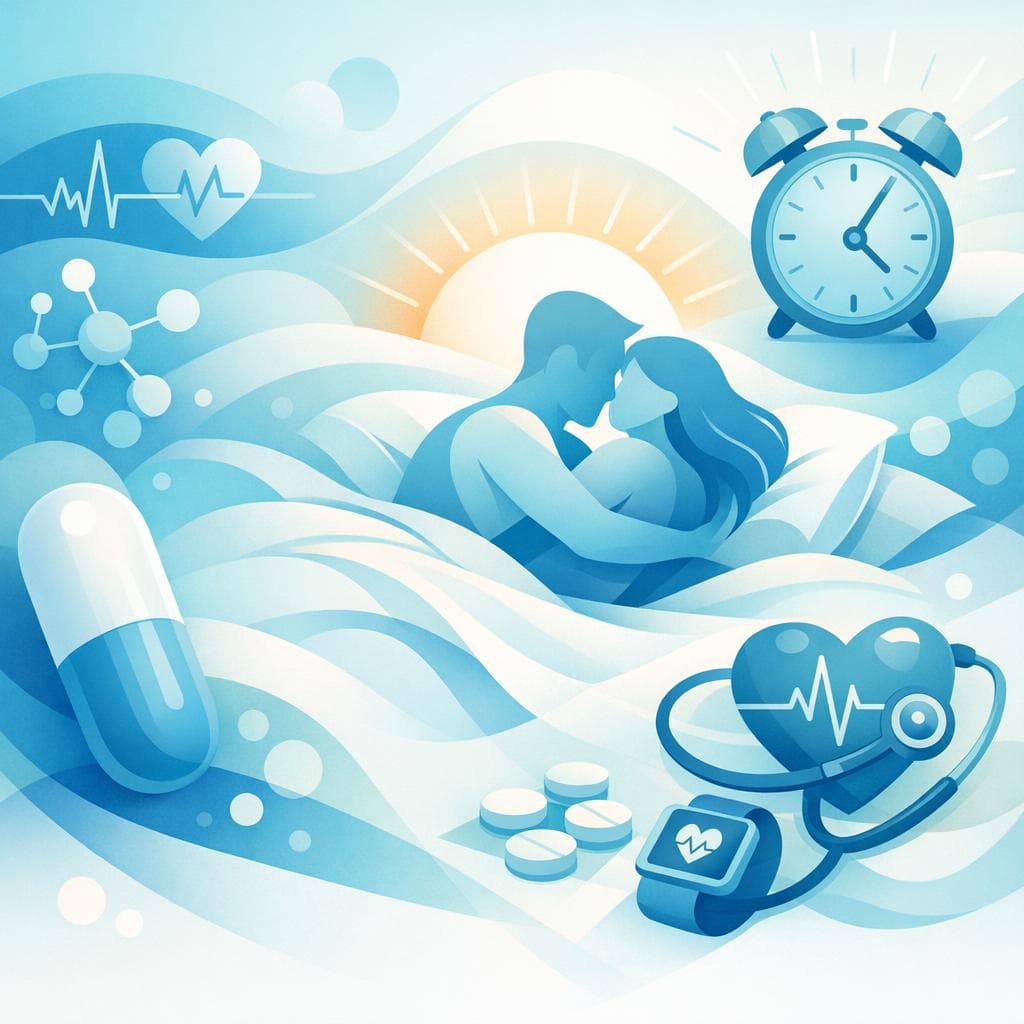 Medical illustration for PubMed 자료 기반 | 메토프로롤을 복용 중인데 아침에 성관계를 가져도 안전한가요? - Persly Health Information