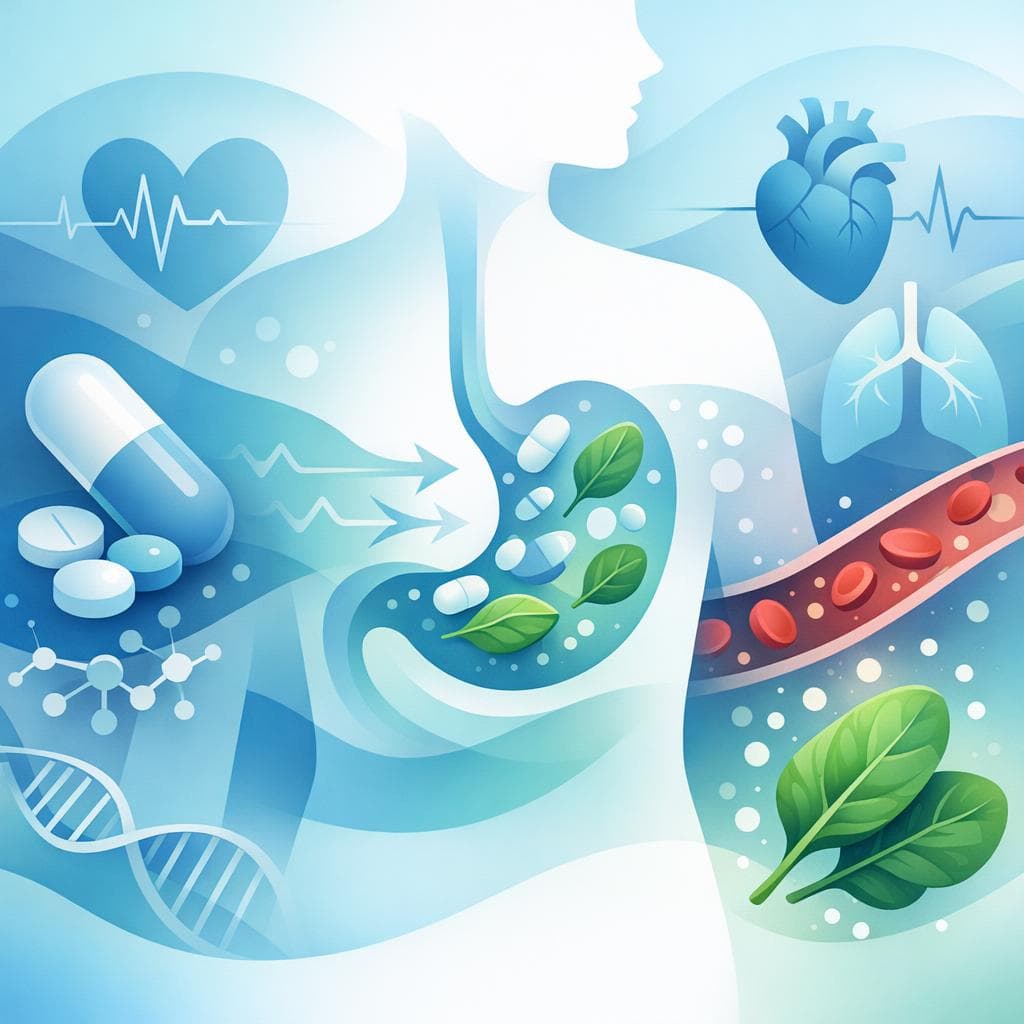 Medical illustration for Based on PubMed | Is it safe to eat spinach right after taking metoprolol, or could it affect the medication’s absorption or effectiveness? - Persly Health Information