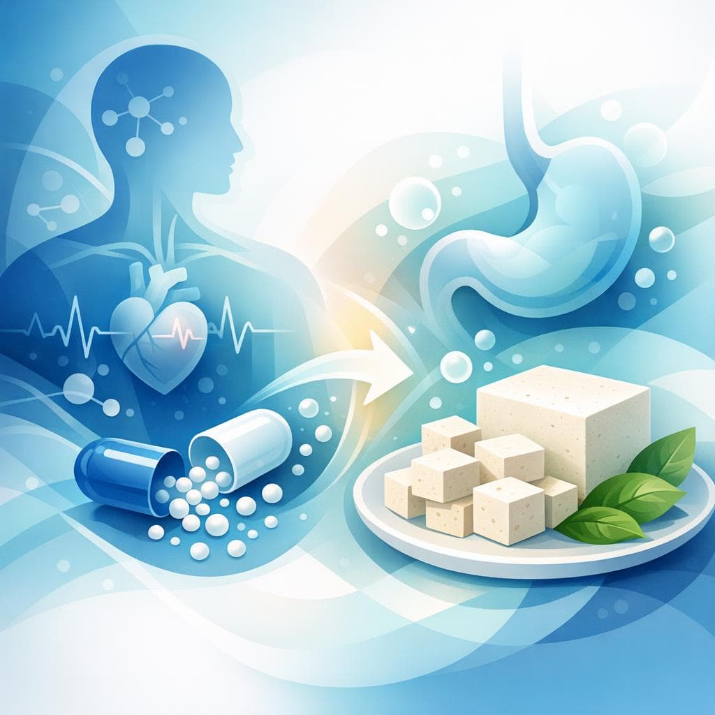 Medical illustration for 미국 NIH 자료 기반 | 메토프로롤 복용 후 두부를 바로 먹어도 안전한가요? - Persly Health Information