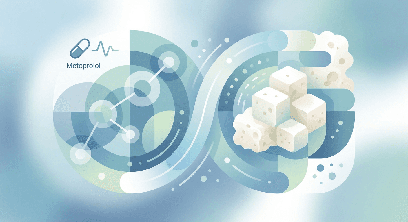 Medical illustration for ¿Es cierto que el consumo de tofu (soja) puede interferir con la absorción o la eficacia del metoprolol? - Persly Health Information