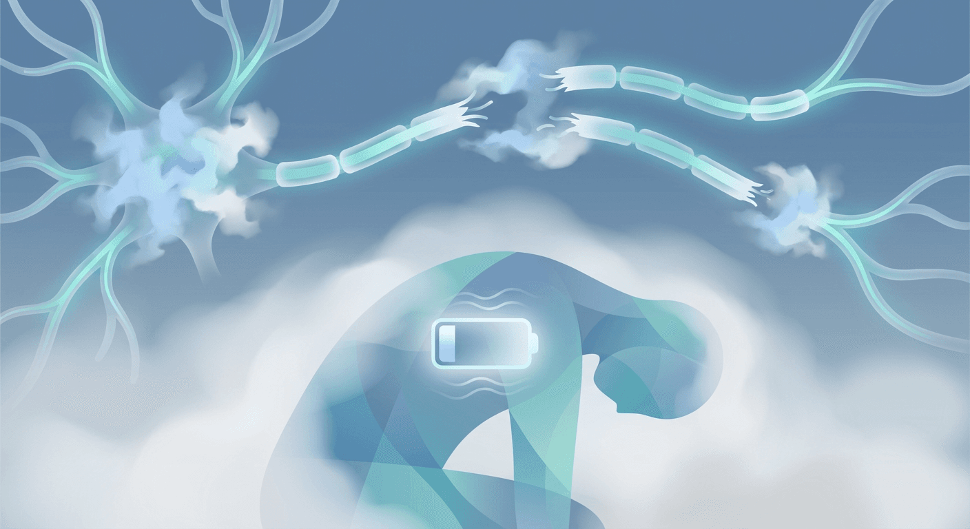 Medical illustration for 基于PubMed资料 | 多发性硬化患者常见的疲劳症状有哪些特点、发生规律及诱发因素? - Persly Health Information