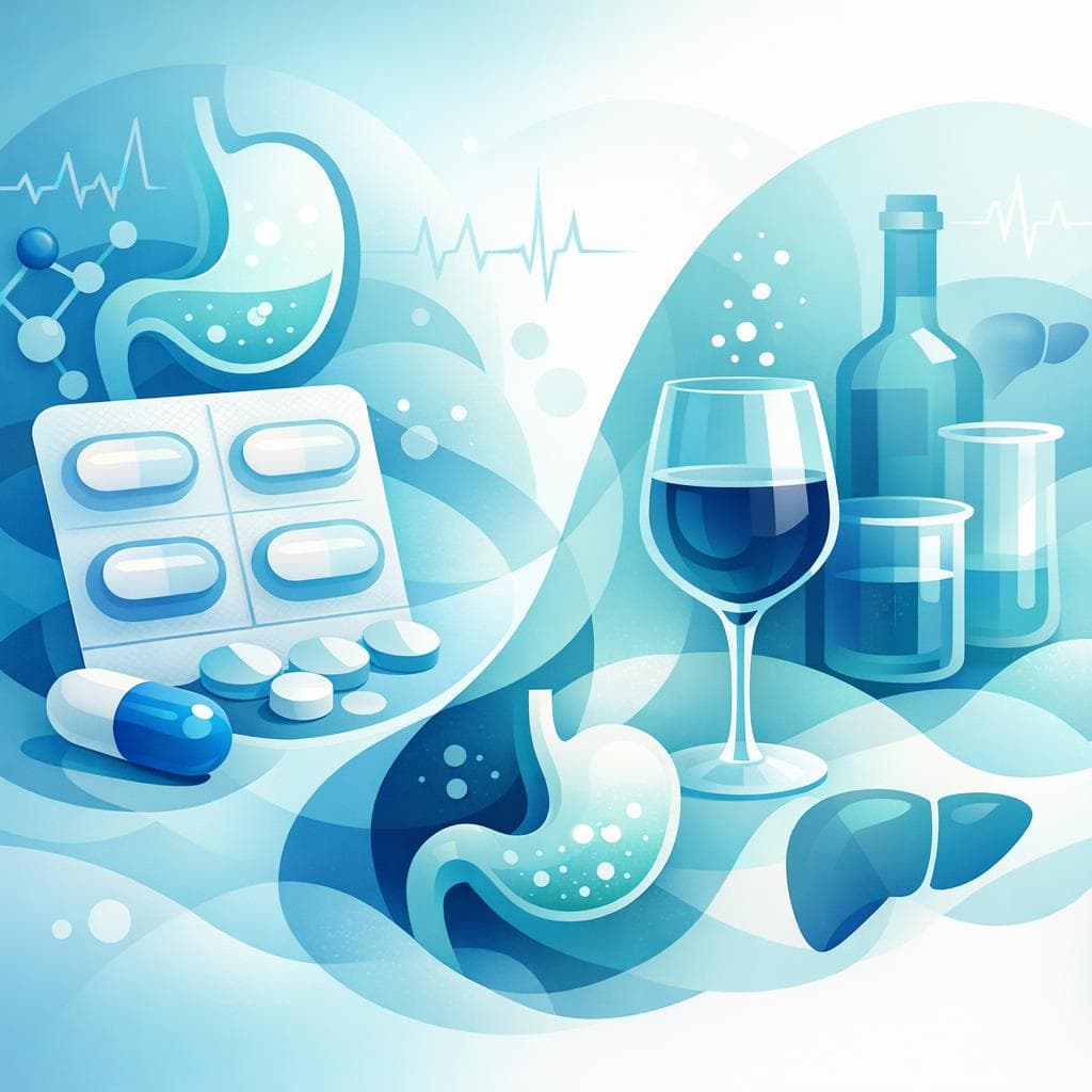 Medical illustration for 미국 NIH 자료 기반 | 나프록센을 복용하기 전에 술을 마셔도 괜찮나요? - Persly Health Information