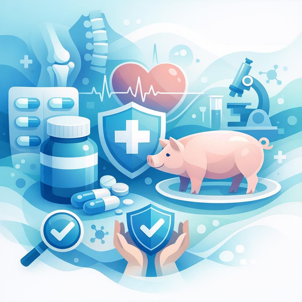 Medical illustration for 미국 NIH 자료 기반 | 나프록센을 매일 복용해도 안전한가요? 돼지고기를 매일 먹을 때 약물과의 상호작용이나 주의가 필요한 점이 있나요? - Persly Health Information