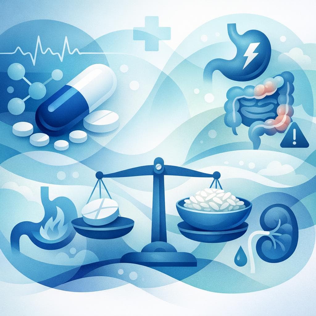 Medical illustration for Based on NIH | Is it true that naproxen increases the risk of gastrointestinal bleeding and kidney injury compared with ibuprofen? - Persly Health Information