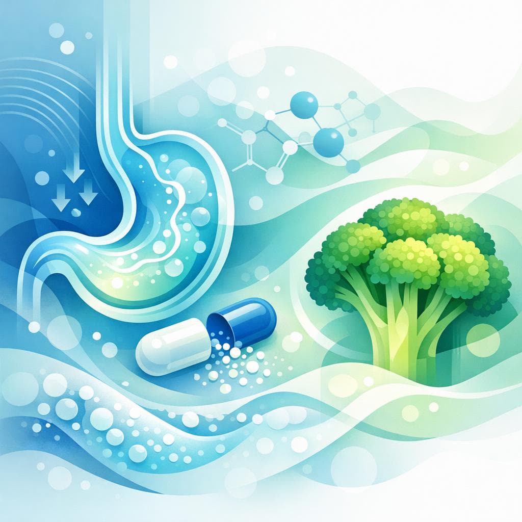 Medical illustration for ¿El brócoli afecta la absorción o la eficacia del omeprazol? - Persly Health Information