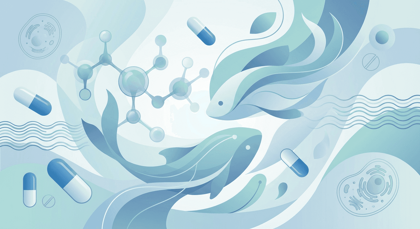 Medical illustration for 오메프라졸을 복용할 때 생선이나 생선기름(오메가-3)과 함께 섭취하면 상호작용이 생기거나 약효가 달라진다는 말이 사실인가요? - Persly Health Information