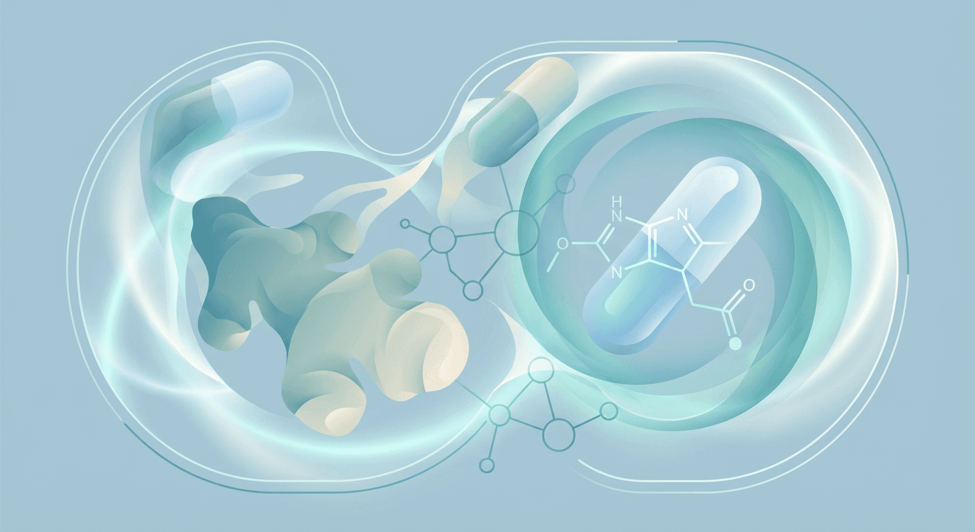 Medical illustration for ¿El jengibre interactúa con el omeprazol o puede disminuir su eficacia? - Persly Health Information