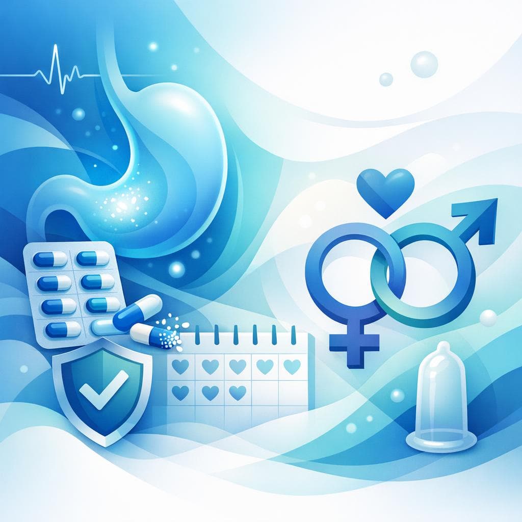 Medical illustration for Based on NIH | Is daily omeprazole use safe, and does it cause sexual side effects such as decreased libido, erectile dysfunction, or reduced fertility? - Persly Health Information