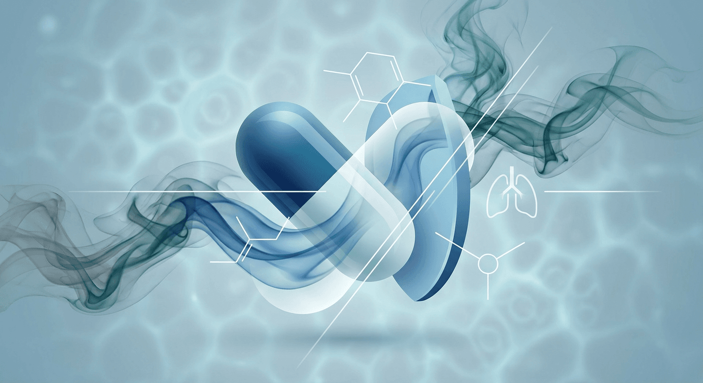 Medical illustration for 오메프라졸을 복용 중 흡연하면 약효가 약해지거나 부작용 위험이 증가한다는 말이 사실인가요? - Persly Health Information