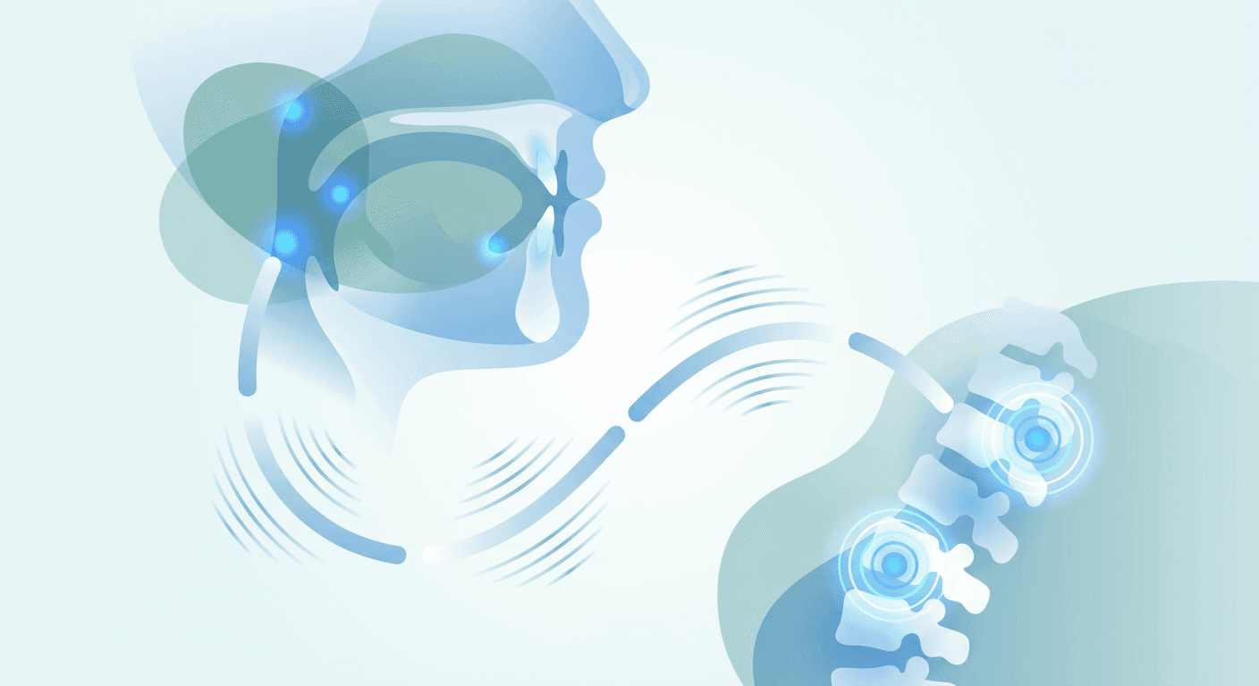 Medical illustration for Basado en OMS | ¿El dolor de espalda es un síntoma del cáncer oral? - Persly Health Information