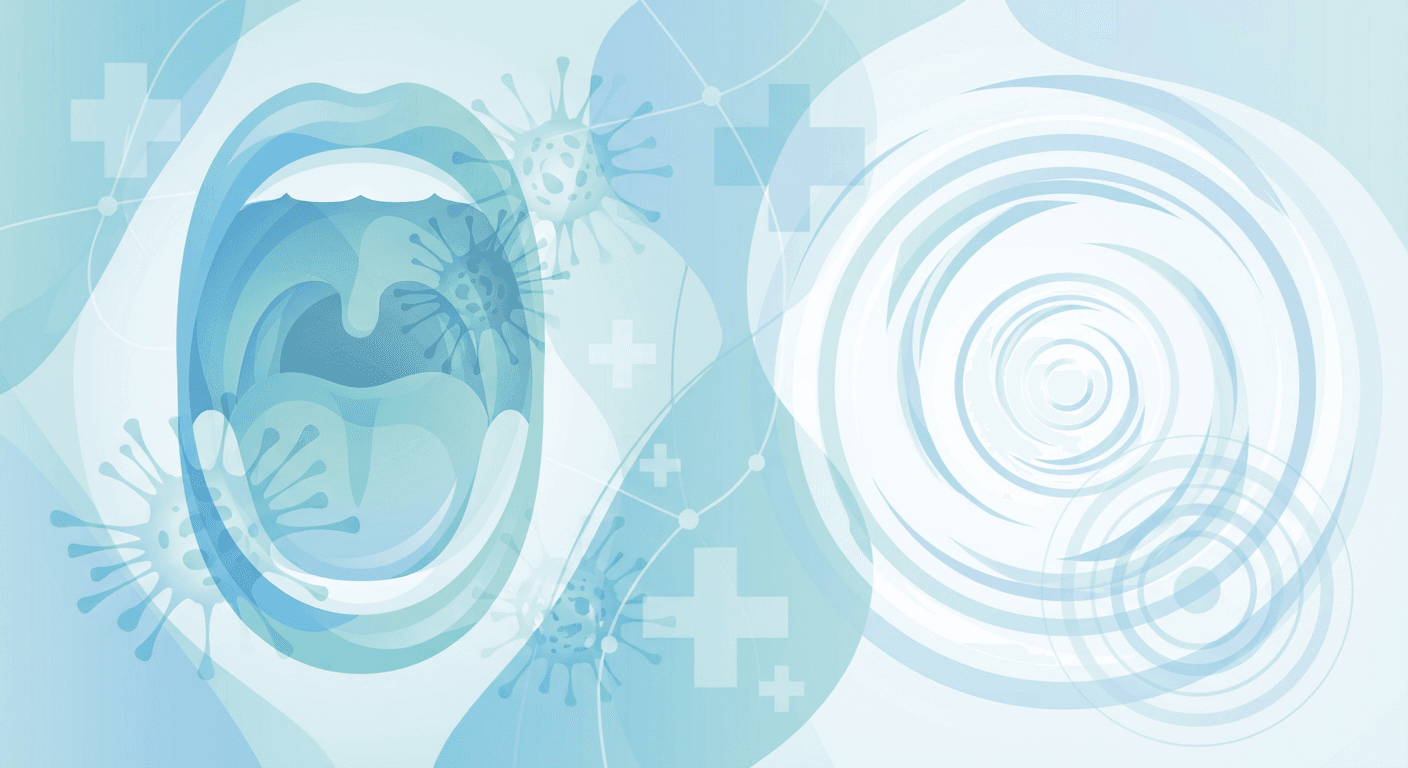 Medical illustration for Basado en OMS | ¿Los mareos pueden ser un síntoma del cáncer oral y cuándo debería preocuparme y consultar al médico? - Persly Health Information