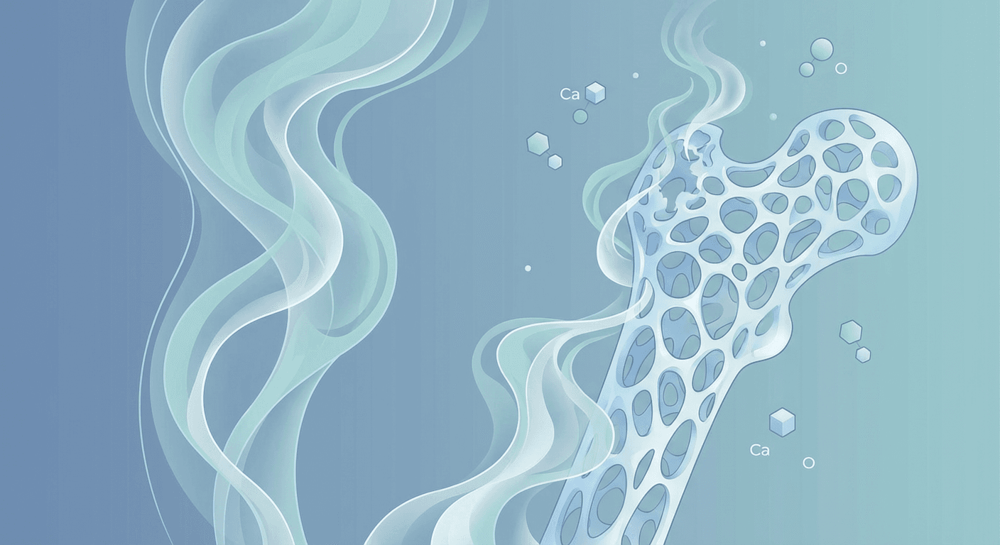 Medical illustration for Basado en NIH de EE.UU. | ¿Es cierto que fumar aumenta el riesgo de osteoporosis y fracturas óseas? - Persly Health Information