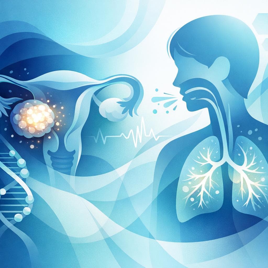 Medical illustration for 卵巢癌会引起咳嗽吗?常见原因与应对方法 - Persly Health Information