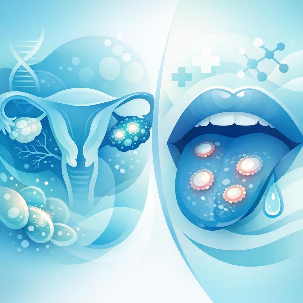 Medical illustration for Mouth sores and ovarian cancer: causes and care - Persly Health Information