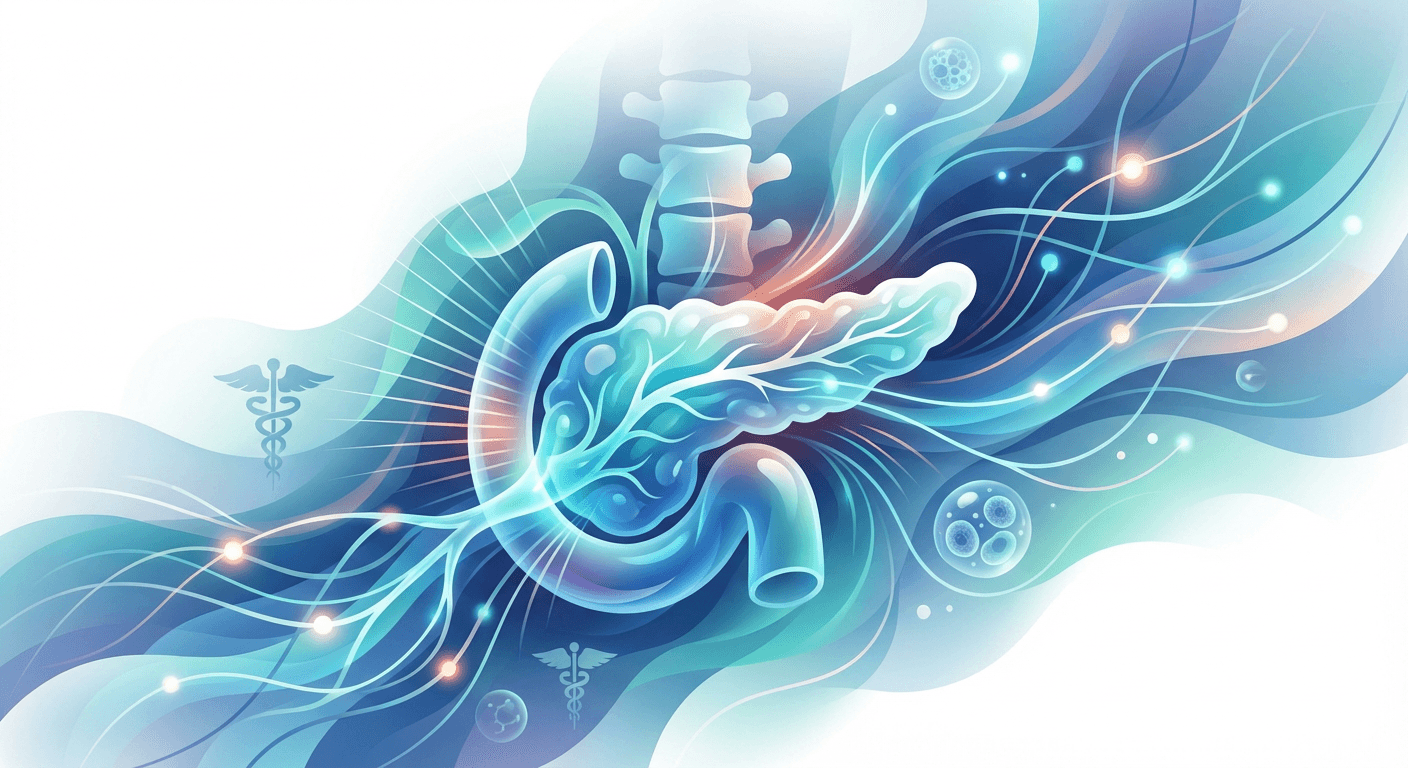 Medical illustration for 基于美国NIH资料 | 胰腺炎引起的背部疼痛有哪些典型症状和表现? - Persly Health Information