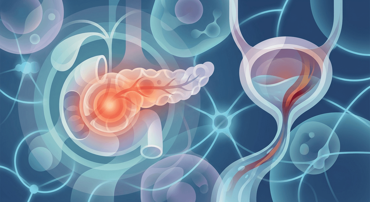 Medical illustration for Basado en NIH de EE.UU. | ¿Es la sangre en la orina un síntoma de pancreatitis? - Persly Health Information