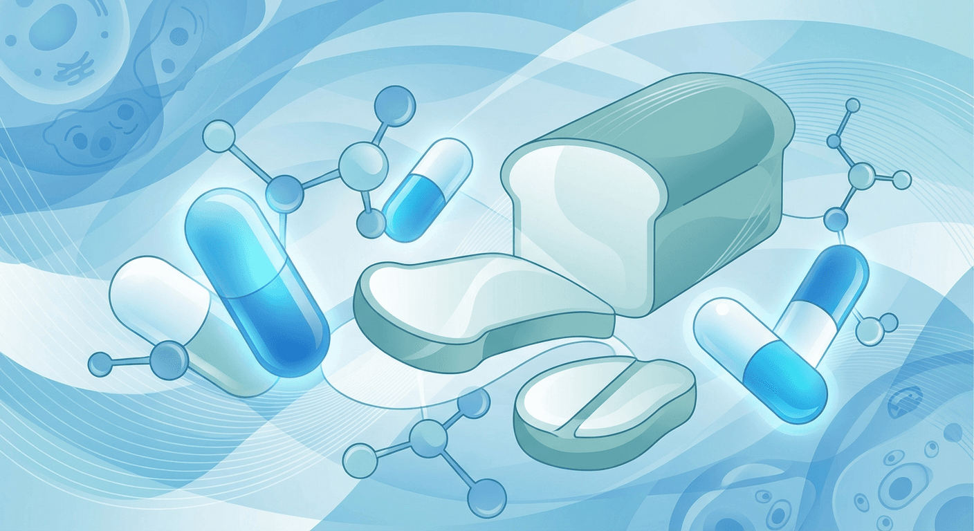 Medical illustration for 基于美国FDA资料 | 网传泮托拉唑必须空腹服用,不能和面包同食,这是真的吗? - Persly Health Information