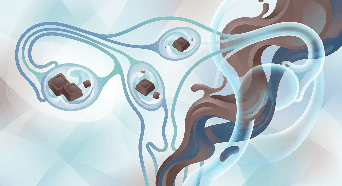 Medical illustration for 基于PubMed资料 | 多囊卵巢综合征患者吃巧克力会使病情恶化吗? - Persly Health Information
