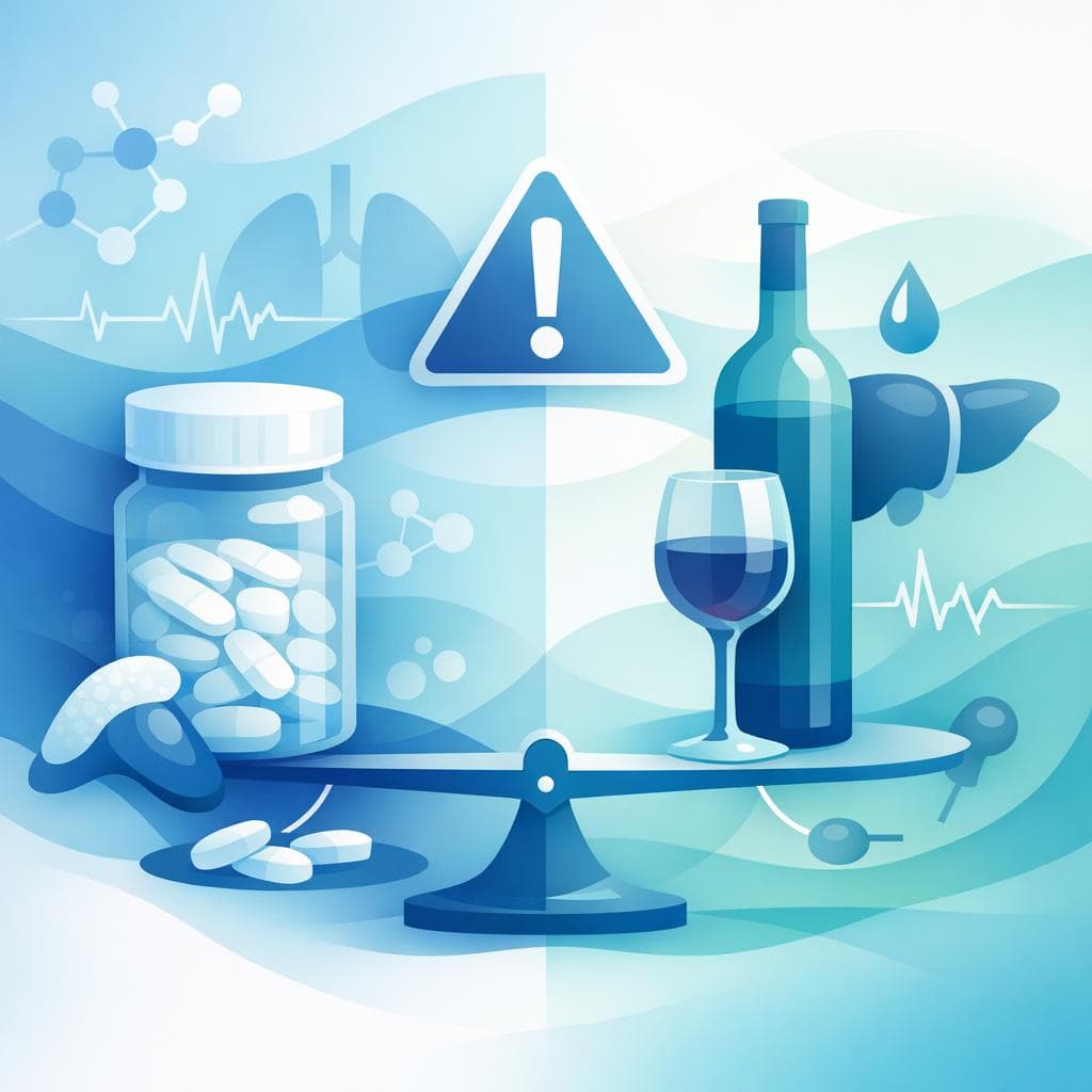Medical illustration for Based on NIH | Is it safe to drink alcohol while taking prednisone, and is there a recommended maximum amount or should I avoid alcohol entirely? - Persly Health Information
