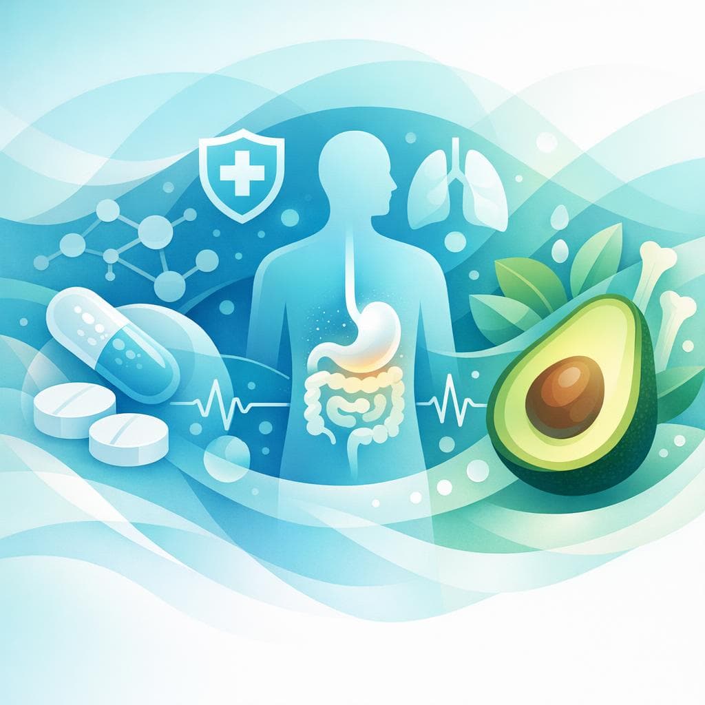 Medical illustration for Based on NIH | Is it safe to eat avocado after taking prednisone, or could it affect the drug's absorption or interact in any way? - Persly Health Information