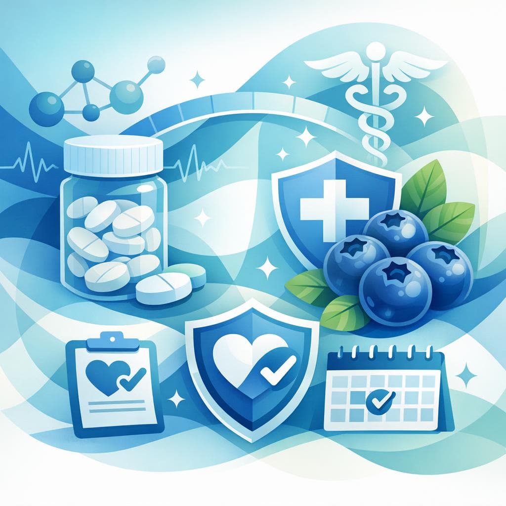 Medical illustration for Based on NIH | Is it safe to eat blueberries every day while taking prednisone, or could there be any interactions or side effects? - Persly Health Information