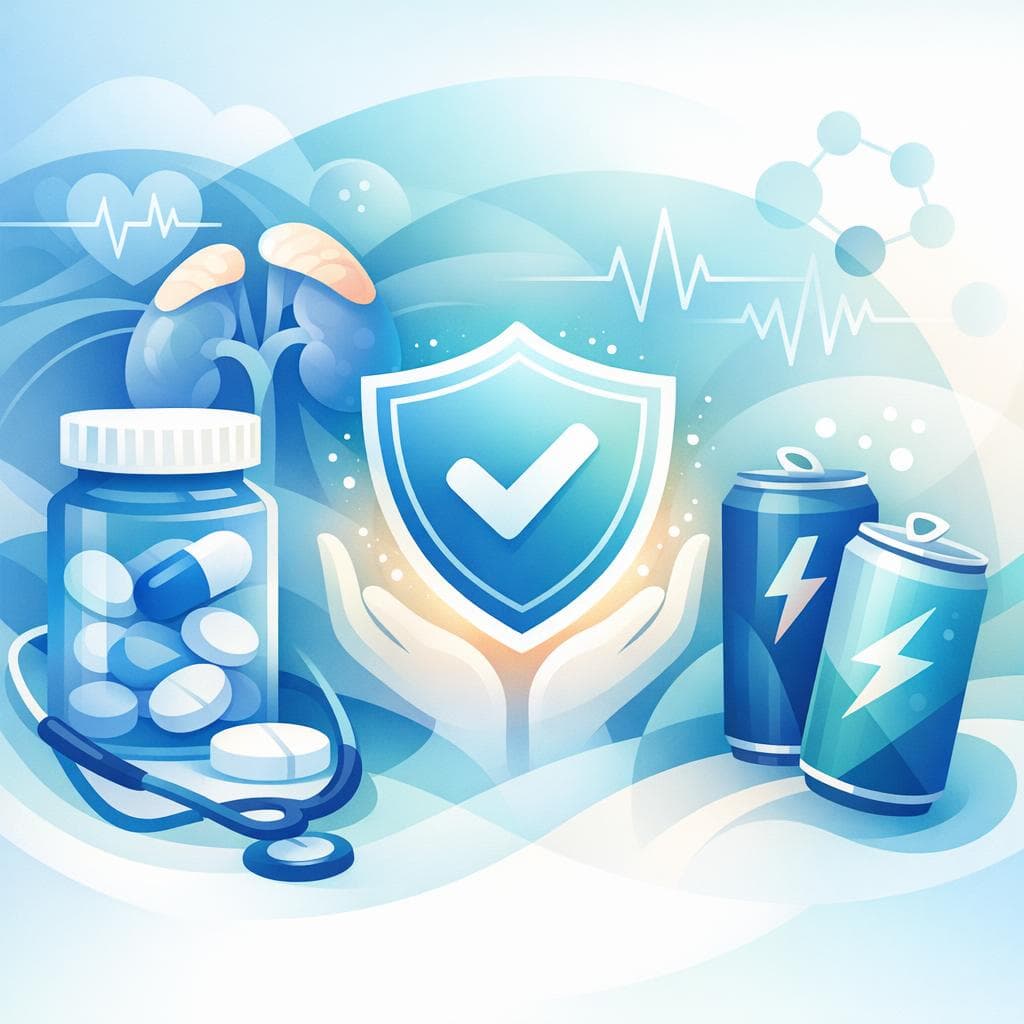 Medical illustration for Based on PubMed | Is it safe to drink energy drinks every day while taking prednisone? - Persly Health Information