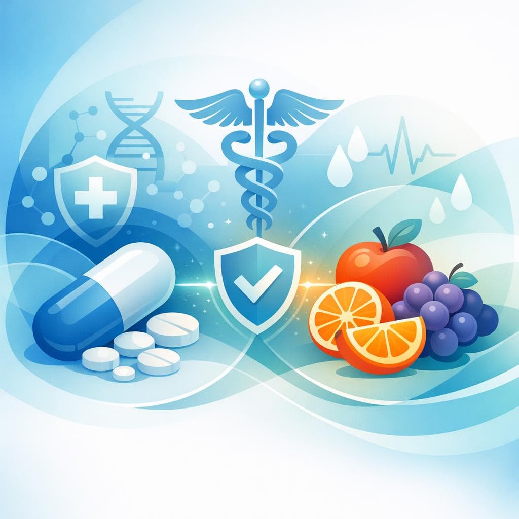 Medical illustration for Based on PubMed | Is it safe to eat grapefruit or drink grapefruit juice while taking prednisone, or is there an interaction risk? - Persly Health Information