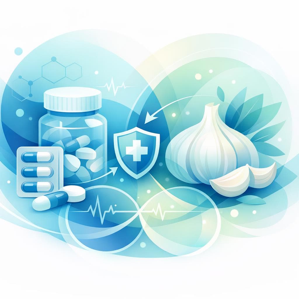 Medical illustration for Based on PubMed | Is it safe to take garlic supplements while taking prednisone, or are there any known interactions? - Persly Health Information