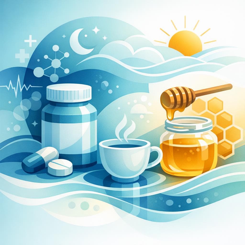 Medical illustration for 미국 NIH 자료 기반 | 프레드니손을 복용 중인데 아침에 꿀이나 꿀물과 함께 먹어도 되나요? - Persly Health Information