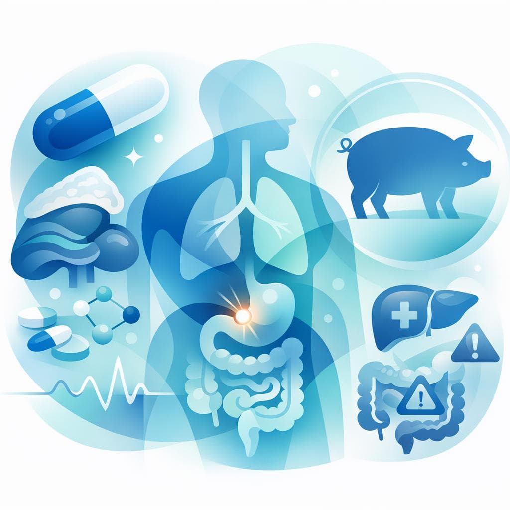 Medical illustration for Based on PubMed | Is it true that eating pork increases the risk of side effects while taking prednisone? - Persly Health Information
