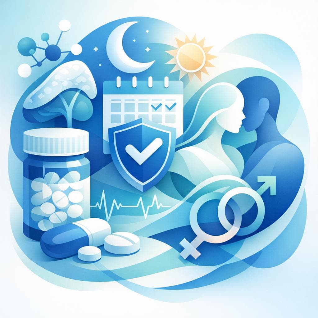 Medical illustration for 미국 NIH 자료 기반 | 프레드니손을 매일 복용하는 동안 성관계를 해도 안전한가요? - Persly Health Information