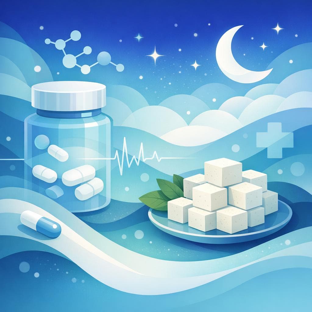 Medical illustration for PubMed 자료 기반 | 프레드니손 복용 중이라면 밤에 두부를 먹으면 약효나 부작용에 영향을 준다는 말이 사실인가요? - Persly Health Information