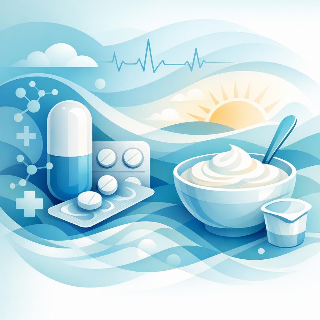 Medical illustration for 미국 NIH 자료 기반 | 프레드니손을 아침에 요거트와 함께 복용해도 약효나 흡수에 영향을 주는 상호작용이 없나요? - Persly Health Information