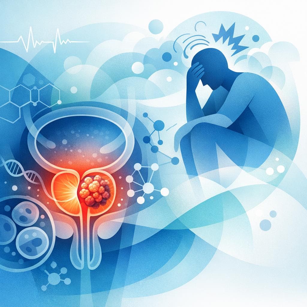 Medical illustration for Anxiety in Prostate Cancer: How common, causes, and care - Persly Health Information