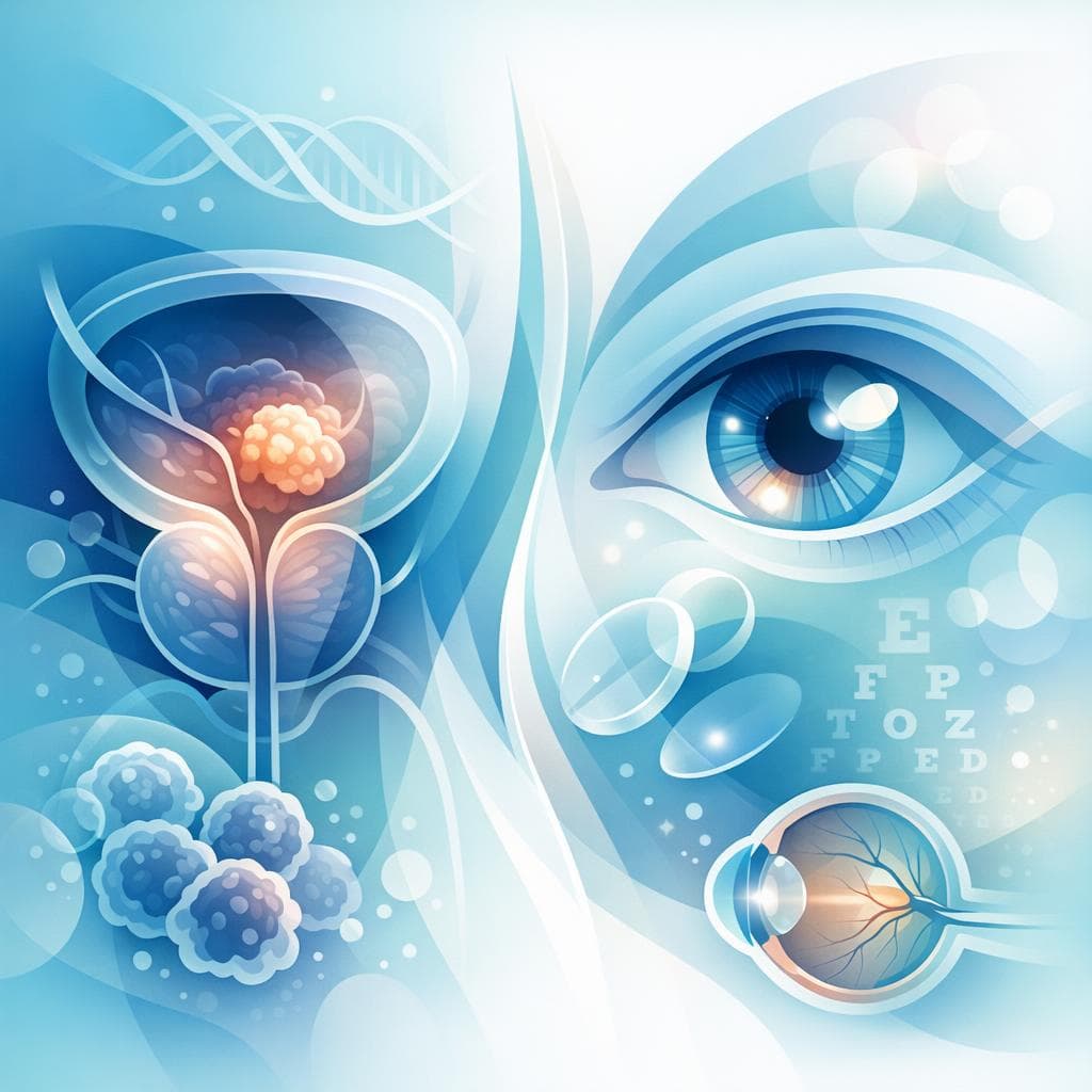 Medical illustration for Vision problems in prostate cancer: rare but serious - Persly Health Information