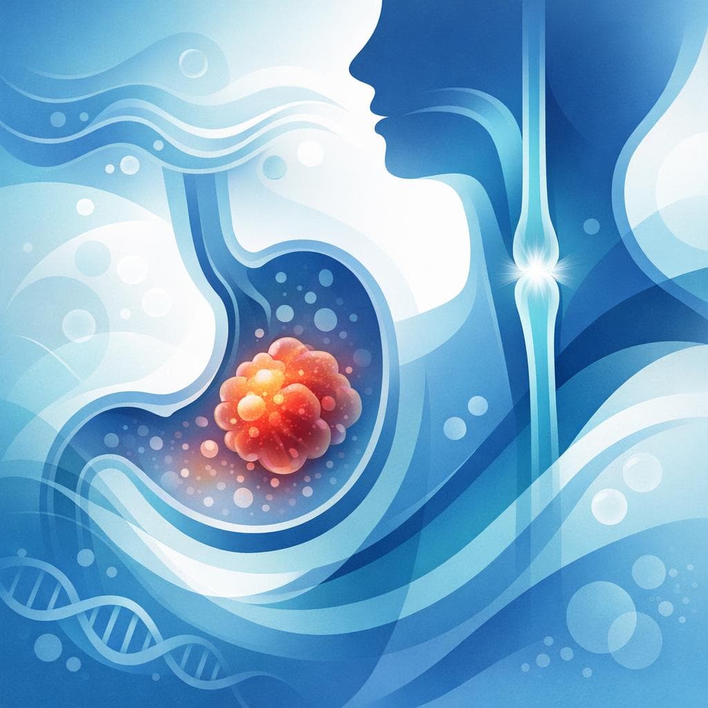 Medical illustration for Is Trouble Swallowing a Symptom of Stomach Cancer? - Persly Health Information